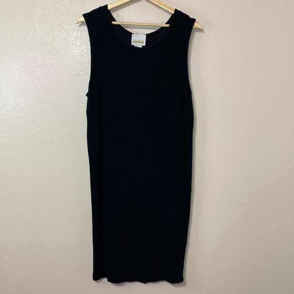 KATHRYN DEENE NEW YORK - BLACK SLEEVELESS KNEE LENGTH SHEATH DRESS - Picture 6 of 16
